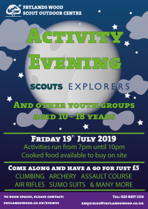 Activity Evening - Older Sections SOLD OUT